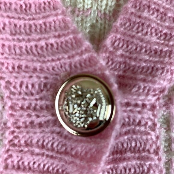 NWT Shein  Pink & White Cardigan - Picture 9 of 10